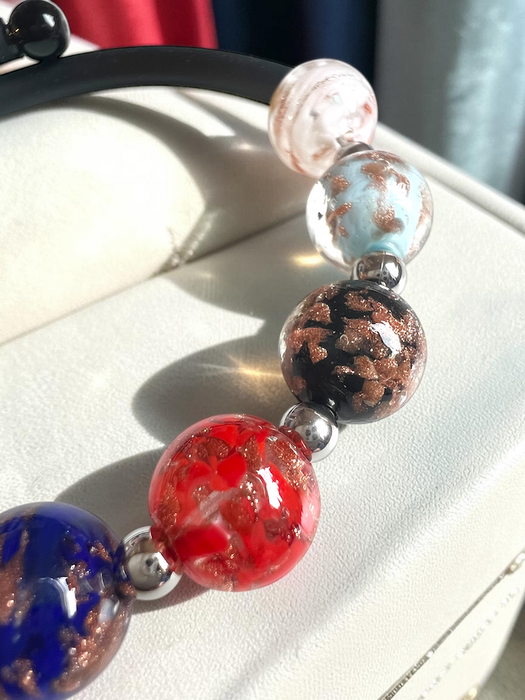 NIEUW! Murano glas armband 'Assisi' Blu