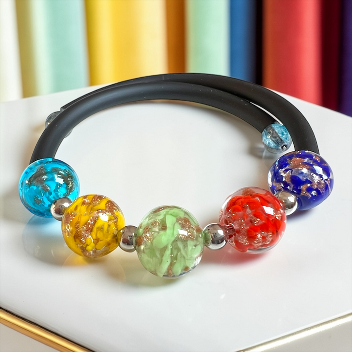 Murano glas armband 'Assisi' Multicolore