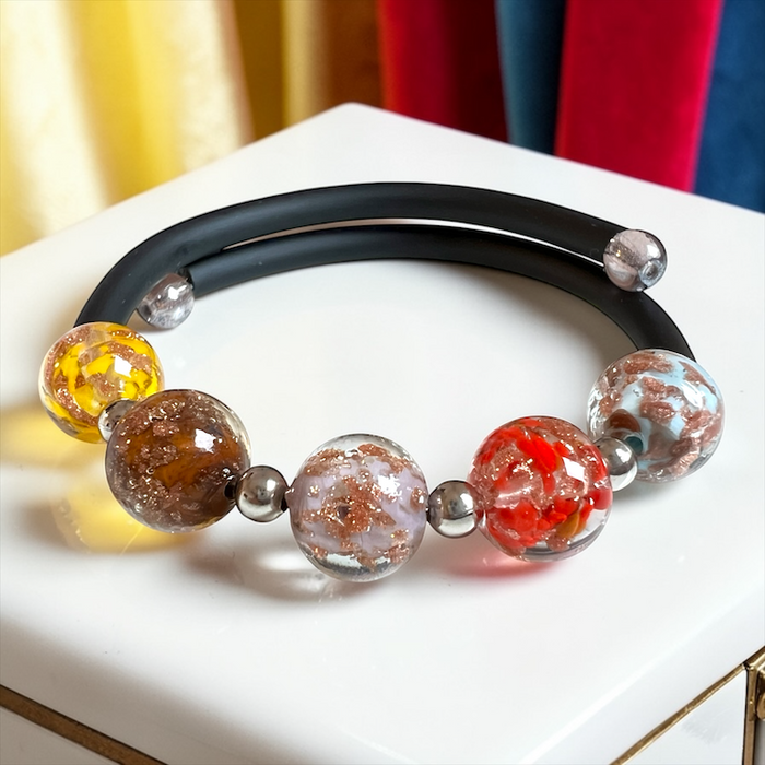NIEUW! - Murano glas armband 'Assisi' Giallo