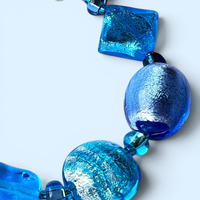 Murano glas armband 'Cinque Terre' Aqua