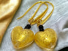 Murano glazen oorbellen Fiorenze in geel, handgemaakt Venetiaans glas met zonnige uitstraling
