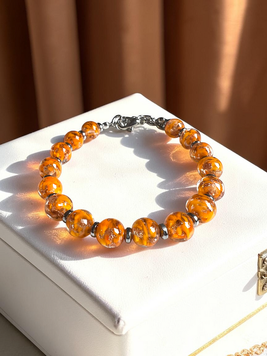 Murano glas armband 'Palermo' Ambra