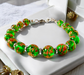 Murano glas armband Palermo erba verde - handgemaakt grasgroen Venetiaans glas