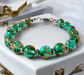 Murano glas armband Palermo mare blu - handgemaakt zeeblauw Venetiaans glas