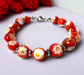 Murano glas armband San Remo rosso - handgemaakt rood Venetiaans glas van Corte Murrina
