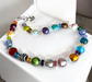Murano glas halsketting Ferrara multicolor handgemaakt Venetiaans glas