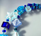 Murano glas halsketting Cinque Terre aqua blauw handgemaakt Venetiaans glas