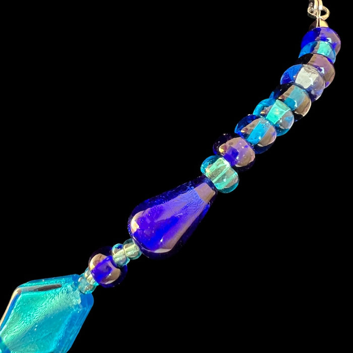 Murano glas halsketting 'Cinque Terre' Aqua