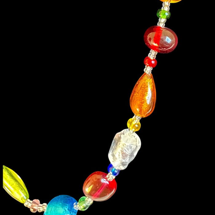Murano glas halsketting 'Cinque Terre' Multicolore