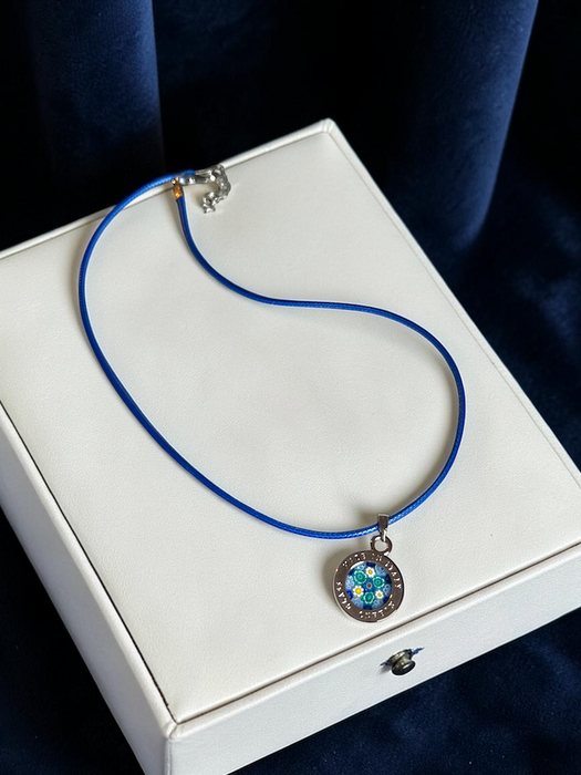 NIEUW! Murano halsketting 'Lecce' Blu