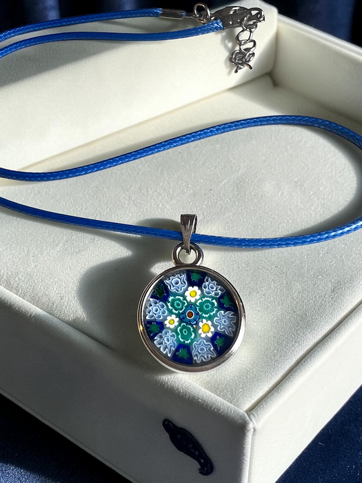 NIEUW! Murano halsketting 'Lecce' Blu