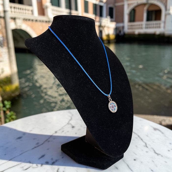 NIEUW! Murano halsketting 'Lecce' Blu