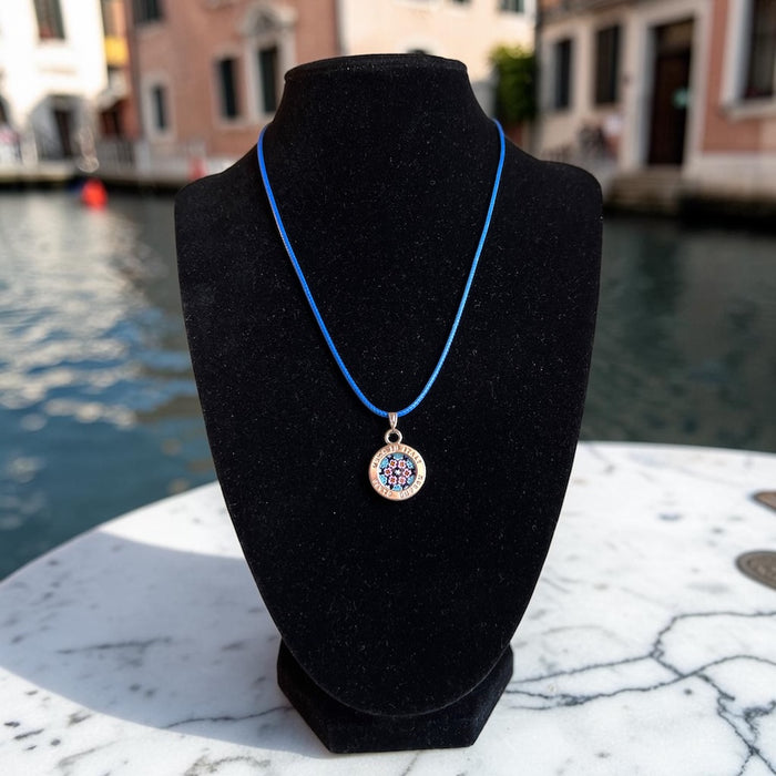 NIEUW! Murano halsketting 'Lecce' Blu