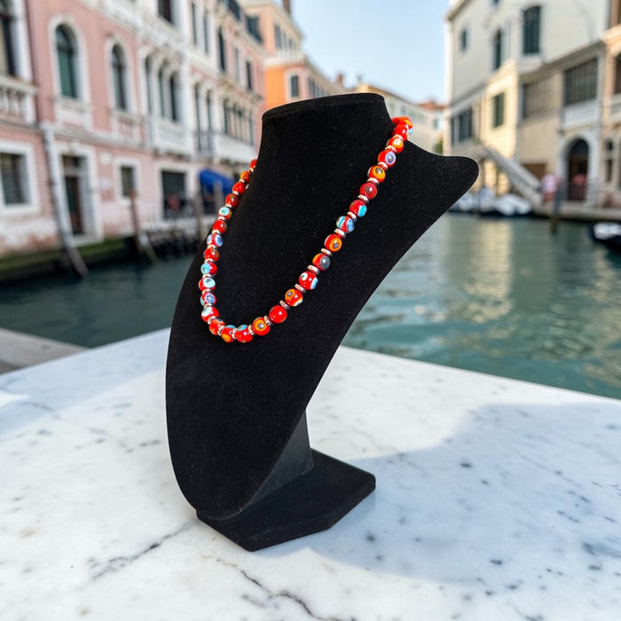 Murano glas halsketting 'Novara' Rosso