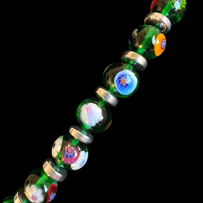Murano glas halsketting 'Novara' Verde