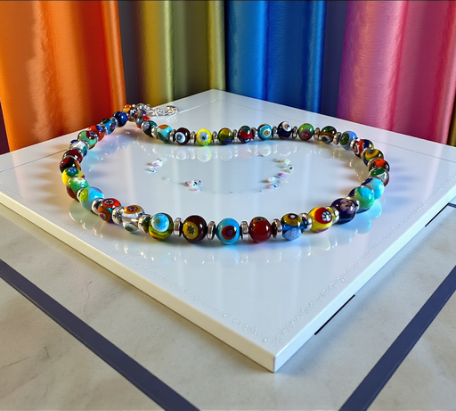 Murano glas halsketting Novara mulitcolor | Bella Murano