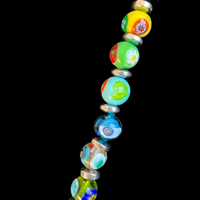 Murano glas halsketting 'Novara' Multicolore