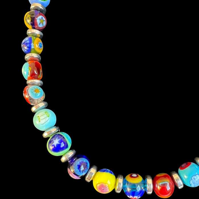 Murano glas halsketting 'Novara' Multicolore
