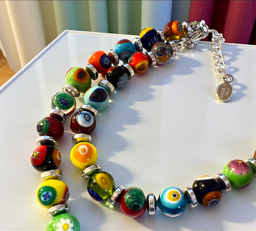 Murano glas halsketting Novara mulitcolor | Bella Murano