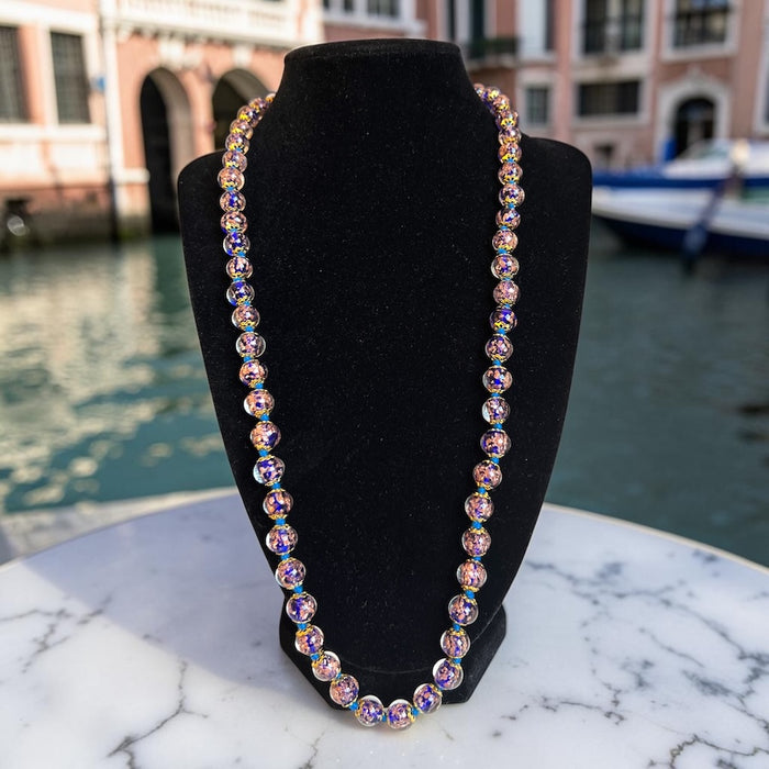 Murano halsketting 'Palermo' Blu scuro