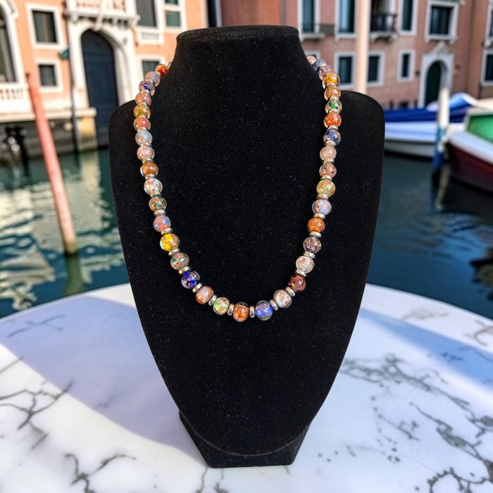 Murano halsketting 'Palermo' Argento Multicolore