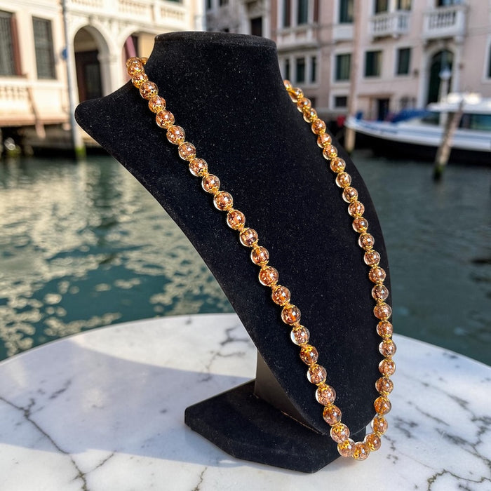 Murano halsketting 'Palermo' Marrone/Oro