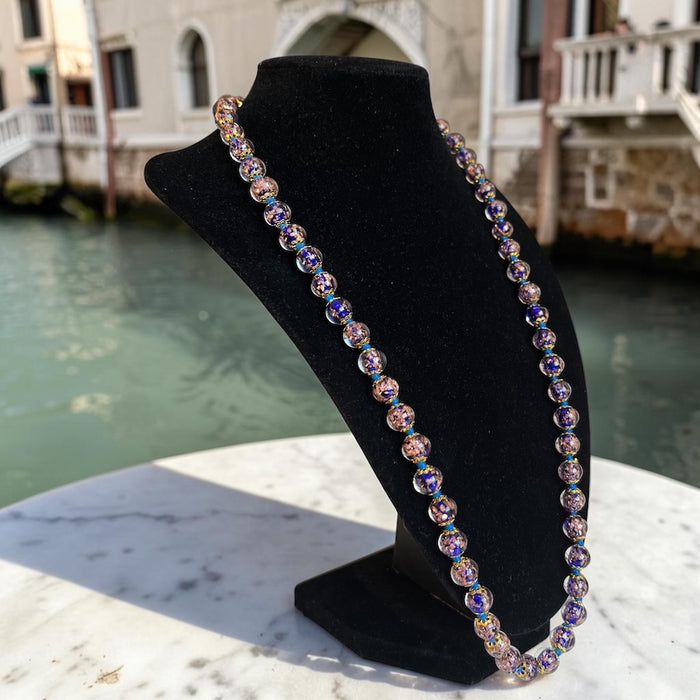 Murano halsketting 'Palermo' Blu scuro