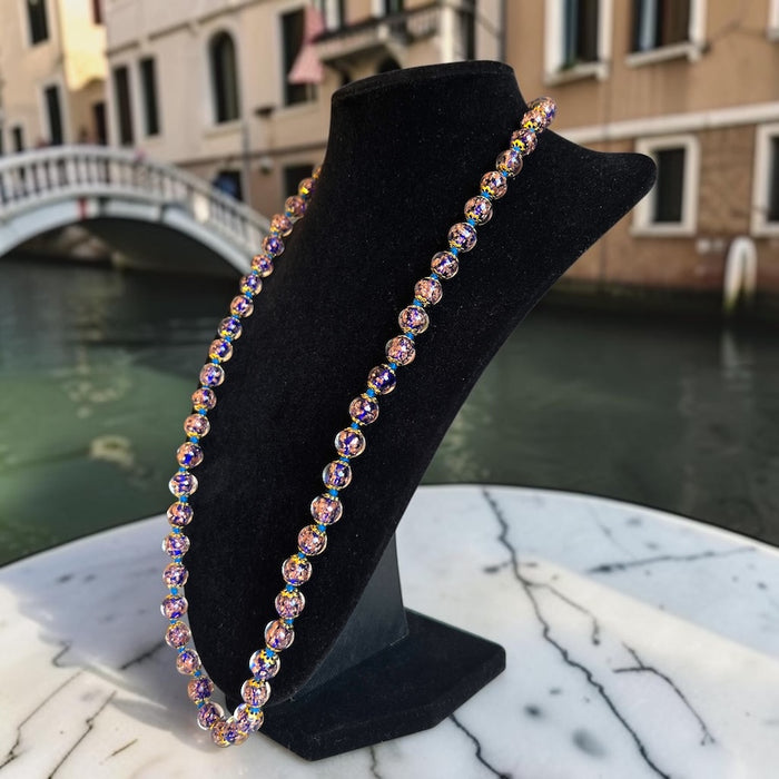 Murano halsketting 'Palermo' Blu scuro