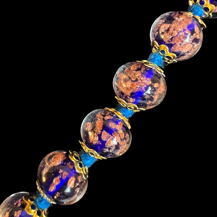 Murano halsketting 'Palermo' Blu scuro