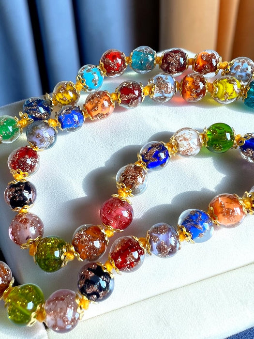 Handgemaakte Murano-halsketting Palermo multicolore