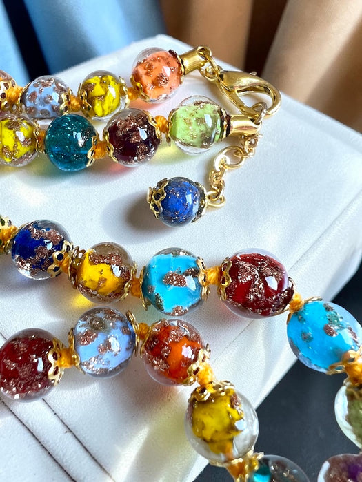 Handgemaakte Murano-halsketting Palermo multicolore