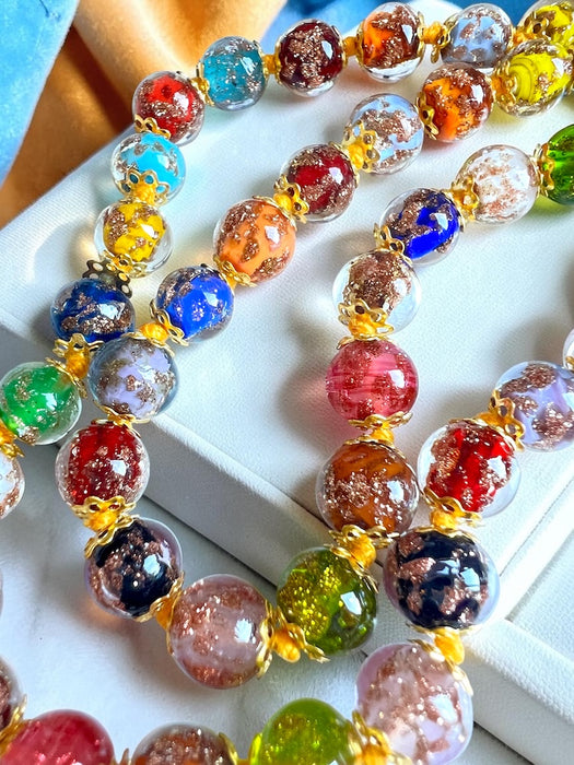 Handgemaakte Murano-halsketting Palermo multicolore