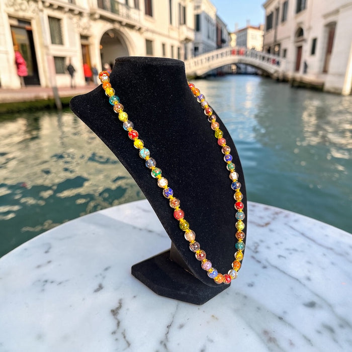 Handgemaakte Murano-halsketting Palermo multicolore