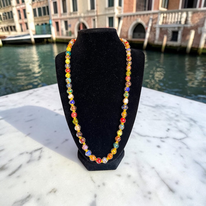 Handgemaakte Murano-halsketting Palermo multicolore
