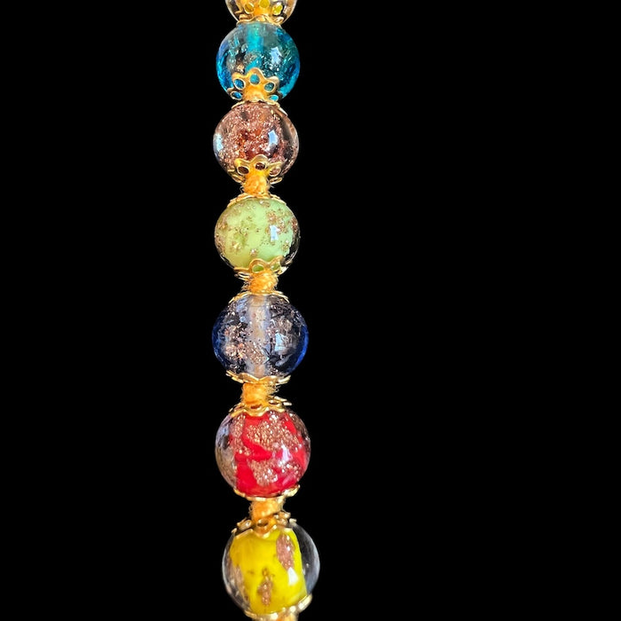 Handgemaakte Murano-halsketting Palermo multicolore