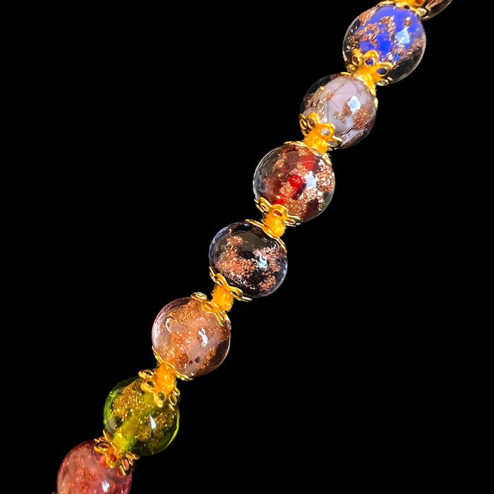 Handgemaakte Murano-halsketting Palermo multicolore