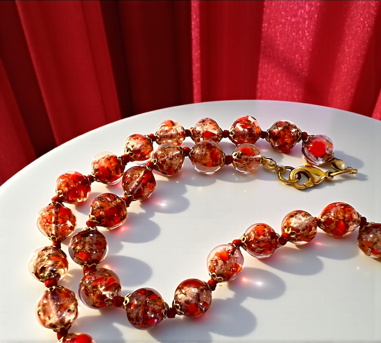 Murano halsketting 'Palermo' Rosso