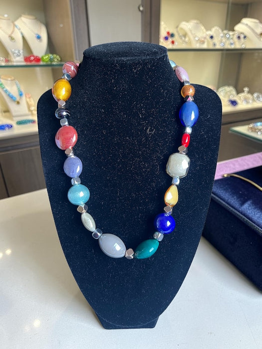 NIEUW! - Ravello Set — halsketting & armband – handgemaakt Murano glas