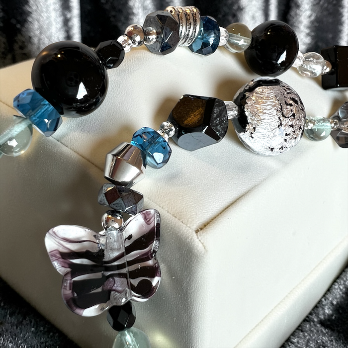 Murano glas halsketting Roma nero – opvallend en handgemaakt uit Venetië