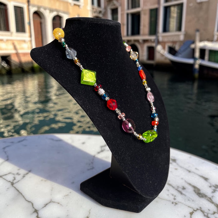 Murano glas halsketting 'Roma' Multicolore