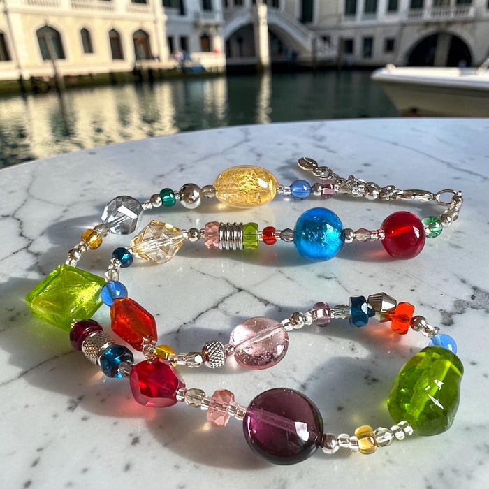 Murano glas halsketting 'Roma' Multicolore