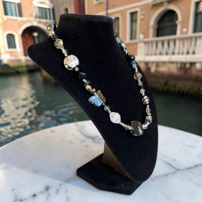 Murano glas halsketting Roma nero – opvallend en handgemaakt uit Venetië