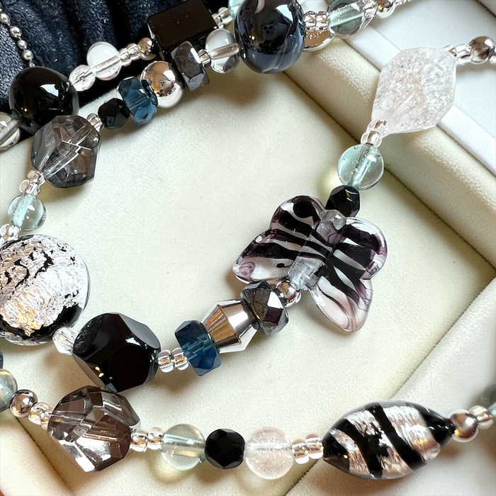 Murano glas halsketting Roma nero – opvallend en handgemaakt uit Venetië