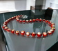 Murano glas halsketting San Remo arancia oranje handgemaakt Venetiaans glas