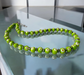 Murano glas halsketting San Remo Lime handgemaakt Venetiaans glas