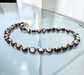 Murano glas halsketting San Remo marrone bruin handgemaakt Venetiaans glas
