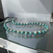Murano glas halsketting San Remo aqua blauw handgemaakt Venetiaans glas