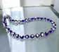 Murano glas halsketting San Remo aqua blauw handgemaakt Venetiaans glas