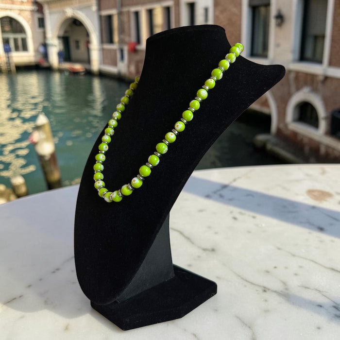 Murano glas halsketting 'San Remo' Limone