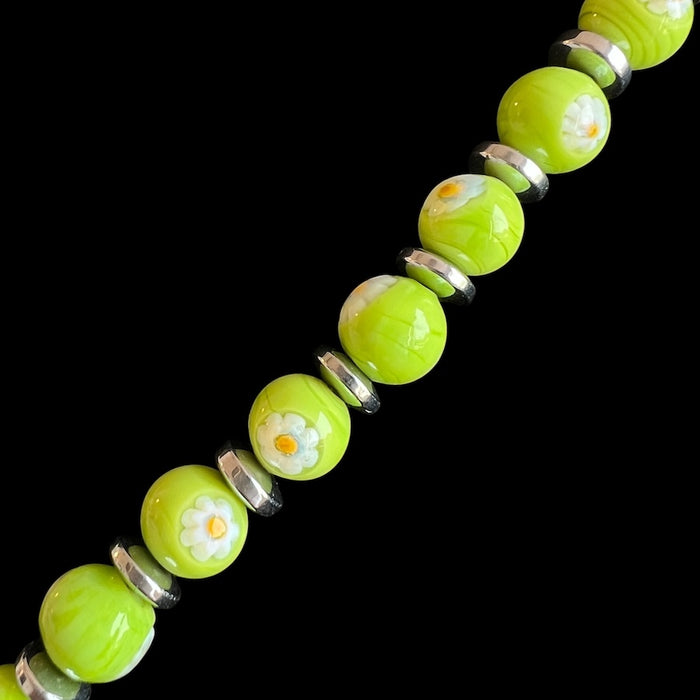 Murano glas halsketting 'San Remo' Limone